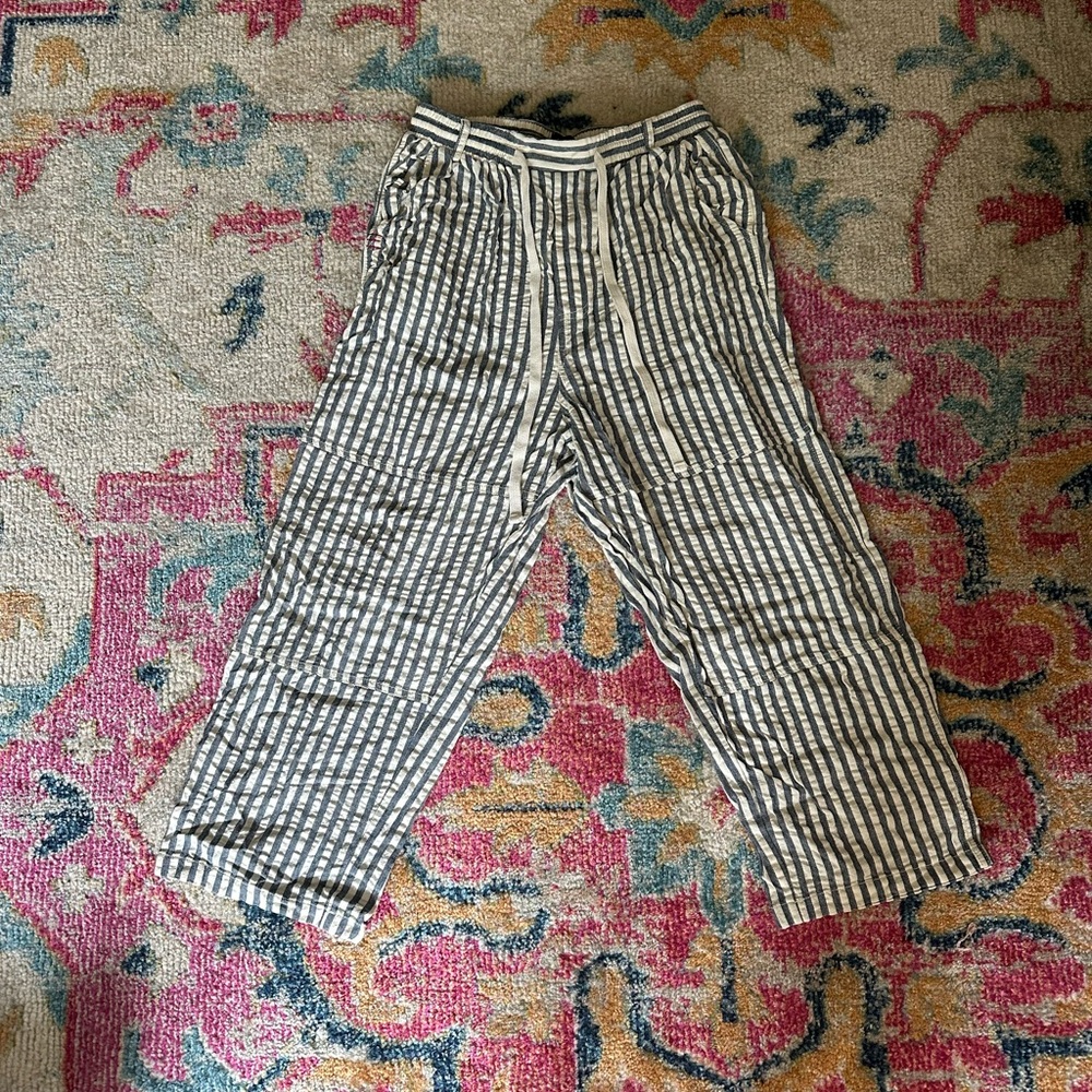 BDG Navy and White Striped Pants